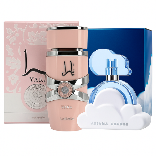 Combo Yara Lattafa Rosada & Cloud de Ariana Grande