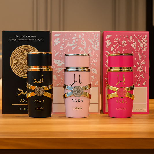 Trío Lattafa Alta Gama – Yara, Candy & Asad 100 ML