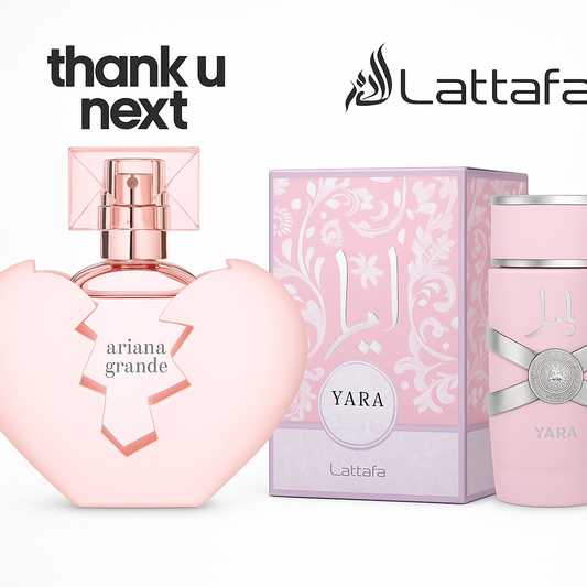 Combo Yara Lattafa Rosada & Thank U Next Fragancias by Ariana Grande