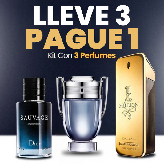 Kit 3 Perfumes Importados Invictus | Sauvage Dior | One million