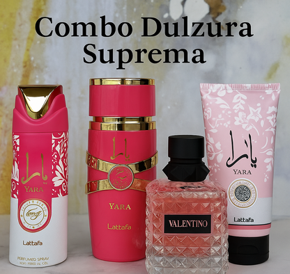 COMBO DULZURA SUPREMA: YaraCandy|Valentino donna|Aerosol+ Obsequios