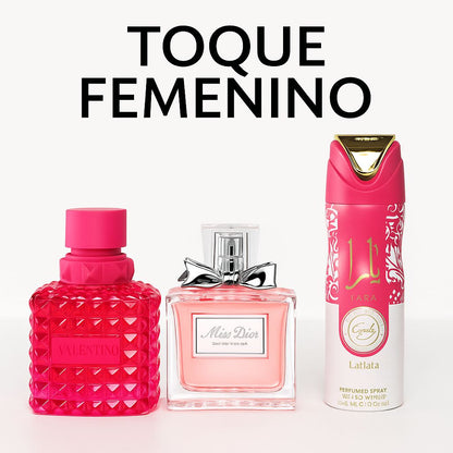 VALENTINO PINK | MISS DIOR | AEROSOL YARA CANDY | PERFUMERO